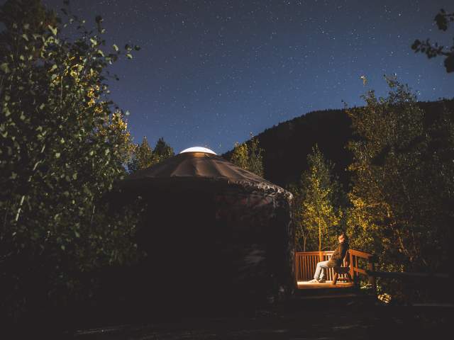 Stargazing at a Yurt in Sinks Canyon