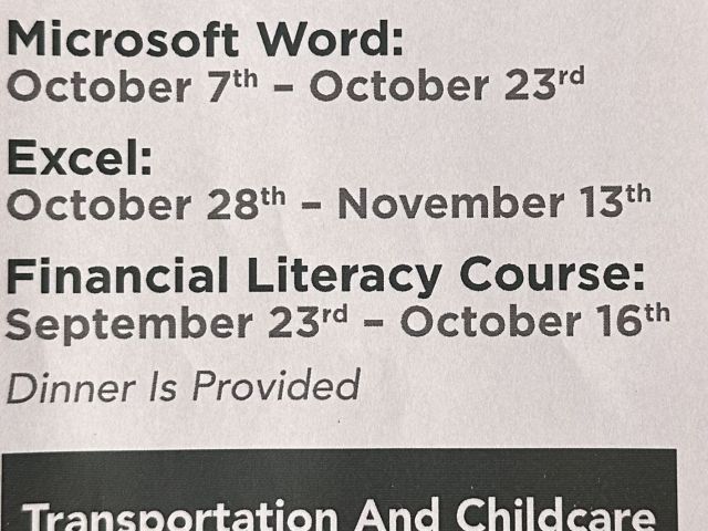 Microsoft Word Computer Class