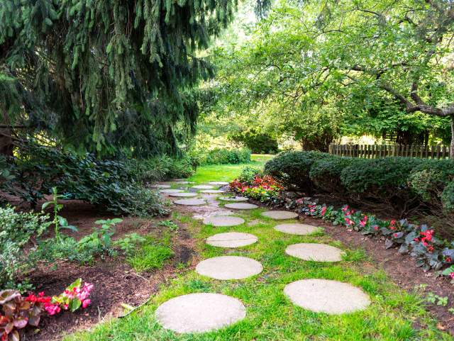 Stone Path at Foster Park Flower Gardens