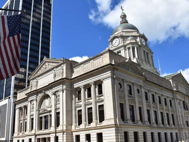 Courthouse with Flag
