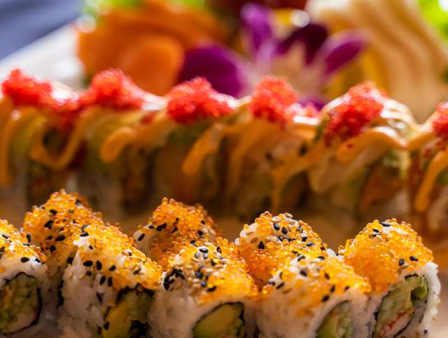 Sushi rolls at Saisaki