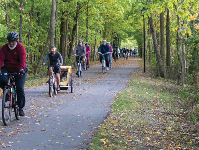 Picture of bike riders on a trail