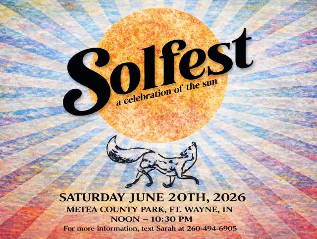 Advertising image for Solfest on June 20th.