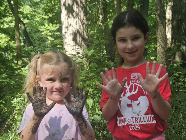 Girls at Camp Trillium at LC Nature Park.
