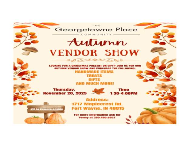 Autumn Vendor Show @ Georgetown Place