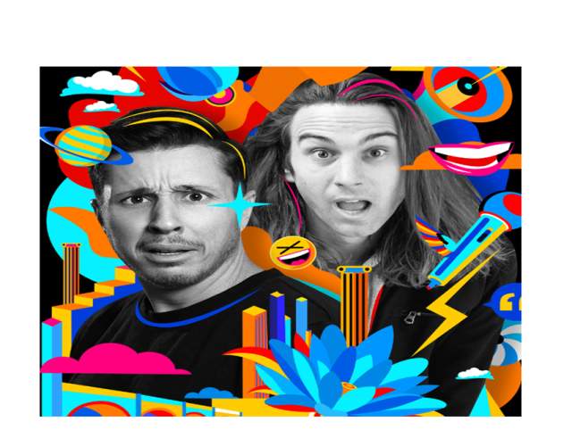 Promotional photo of Corey B & Marcus Monroe from their website. They will be performing in Fort Wayne at Summit City Comedy Club on June 11, 12 & 13, 2026.
