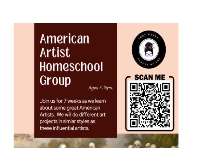 Homeschool Drop in Class Monthly at Fort Wayne School of Art