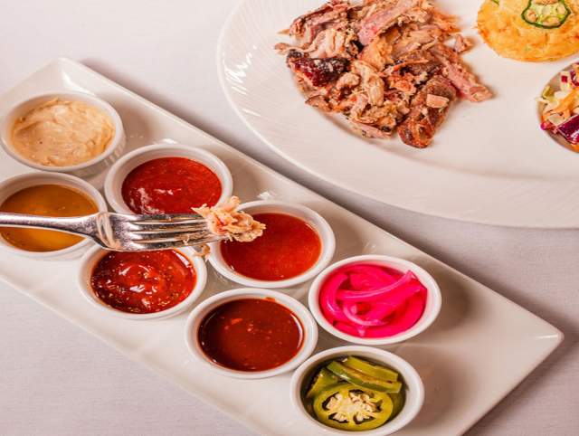Picture of small dishes of sauce