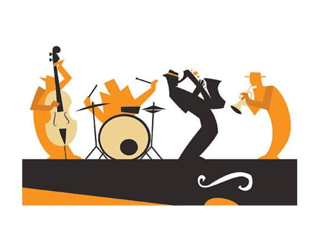 Cartoon portrayal of jazz musicians
