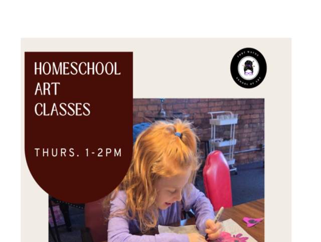 Homeschool Art Class Thursdays at Fort Wayne School of Art