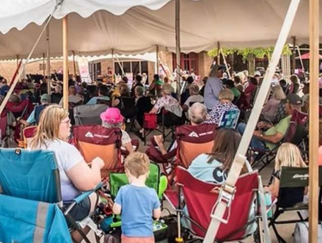 Photo of people at concert in Carpenter Plaza - Honeywell Center