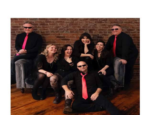 WHOA, MAN! posing for a photo for the I love rock and roll