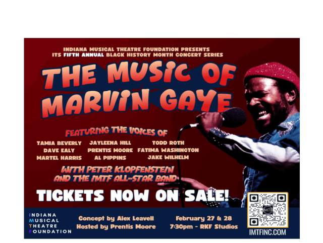 Celebrate Marvin Gaye at Indiana Musical Theatre Foundation's home base, RKF Studios