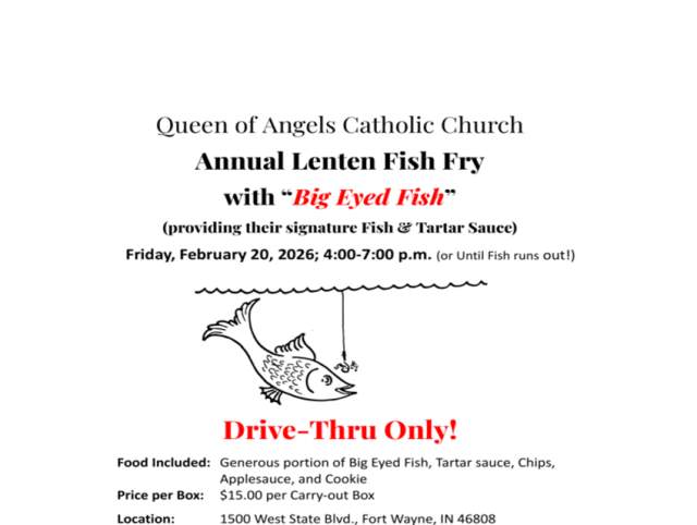Lenten Fish Fry at Queen of Angels