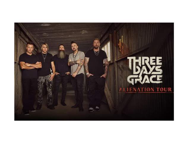 The group Three Days Grace posing for a photo