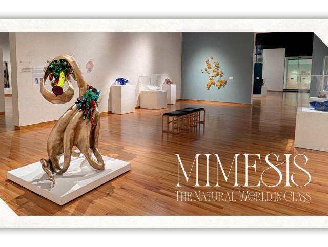 Promotional image for Mimesis: The Natural World in Glass, at the Fort Wayne Museum of Art, now through February 15, 2026.