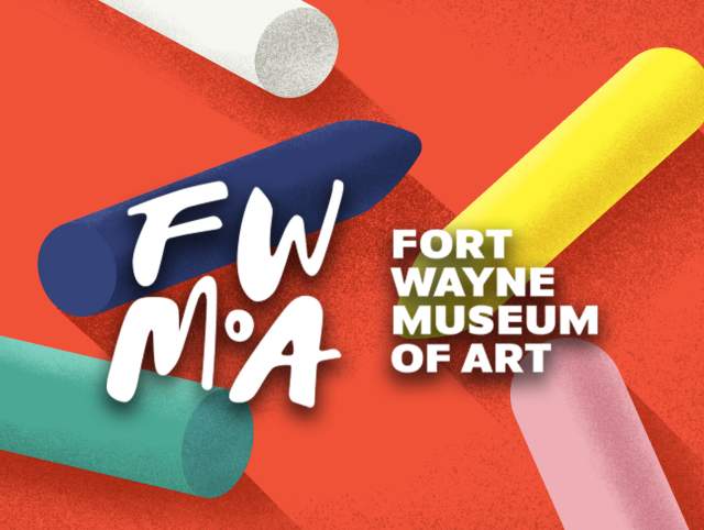 Art Museum logo over abstract image of chalk.