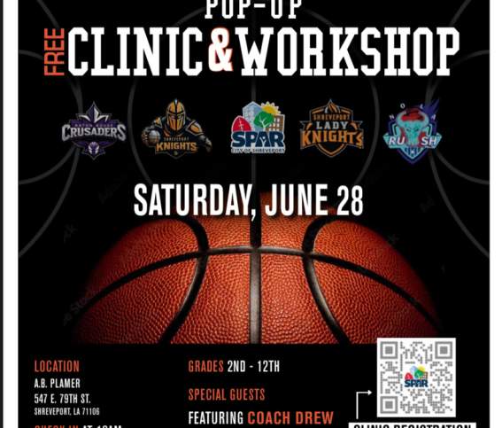 Shreveport Knights and SPAR Free Basketball Camp
