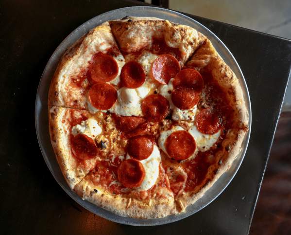 Pizzeria 712 Pepperoni Pizza on a table