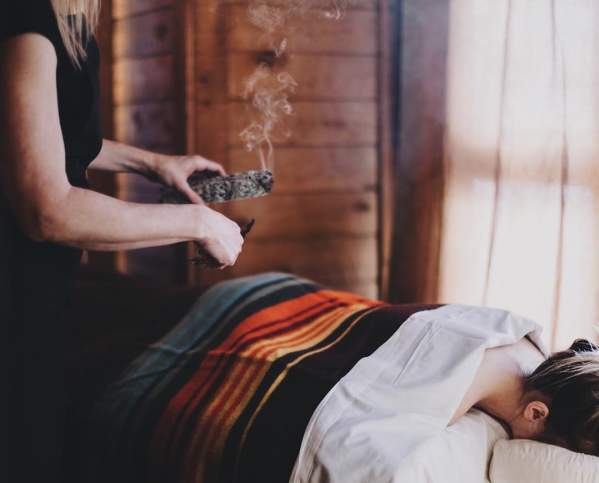 Woman at a spa