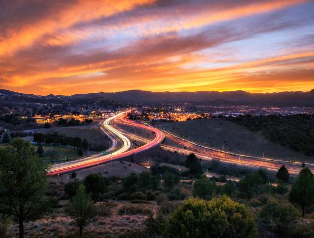 Traffic & Sunset - Experience Prescott