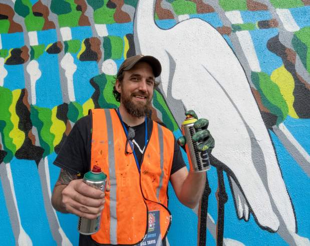 A mural depicting Cattail Marsh and Tyrrell Park