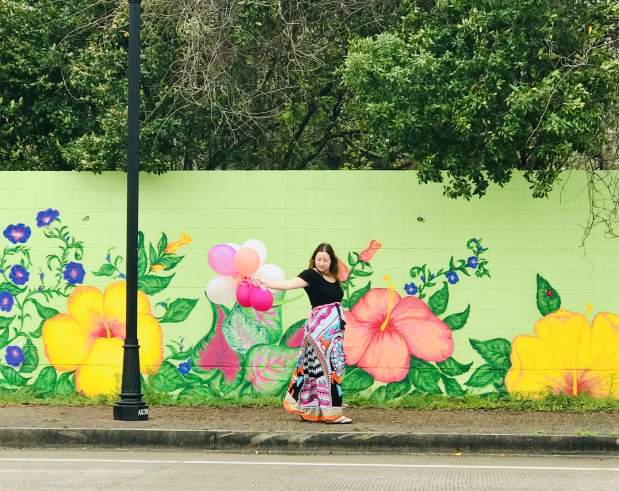 Calder Ave. Green Flower Mural