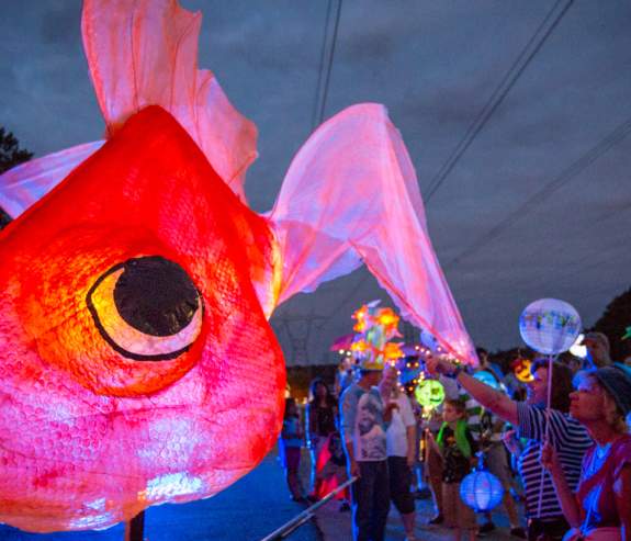Lantern Parade giant goldfish