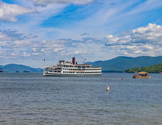 Boats on Lake George