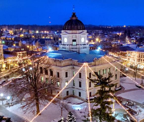 Downtown Square during winter