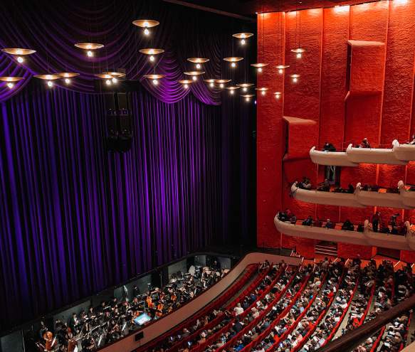 An audience seated at the Musical Arts Center ahead of a performance