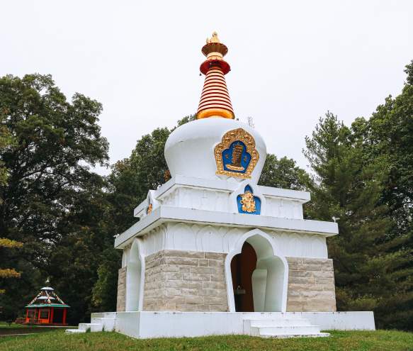 Two structures at the Tibetan Mongolian Buddhist Cultural Center