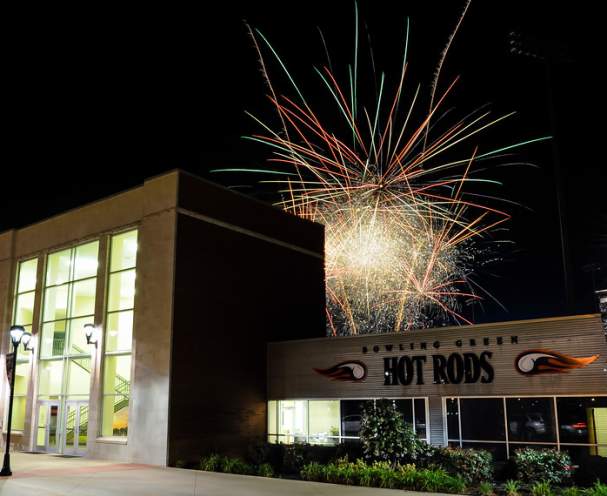 Fireworks at the Hot Rods