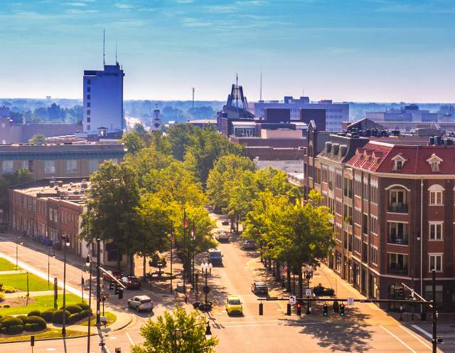 Image of Downtown Fayetteville NC skyline