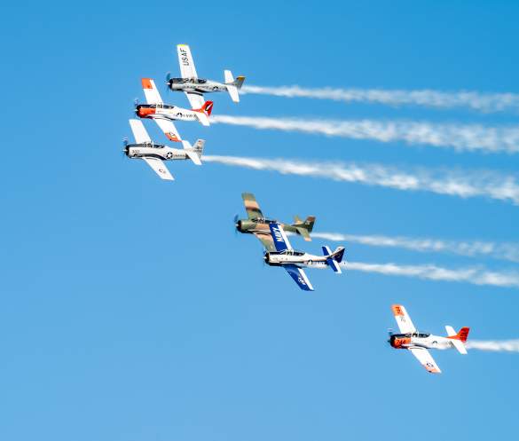 T-28 formation at EAA Airventure oshkosh 2025