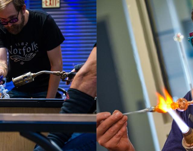 Madeline Flameworking Demo- glassblowing on the torch 