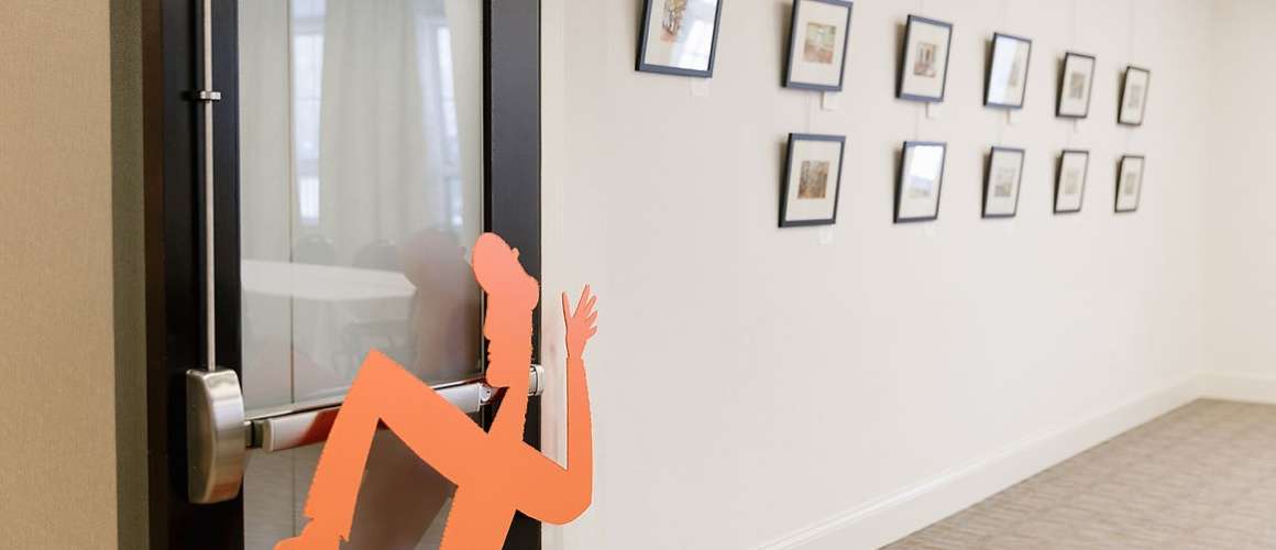 Art hanging on a wall