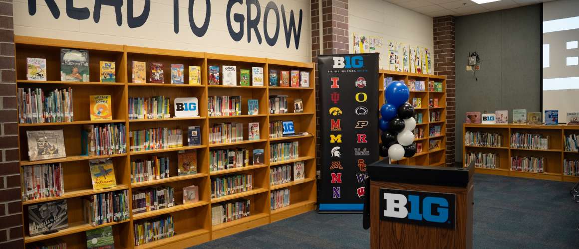 Big Ten Library Makeover at James Russell Lowell School 51