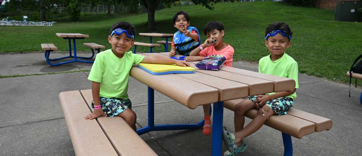Kids at Free Community Pool Day