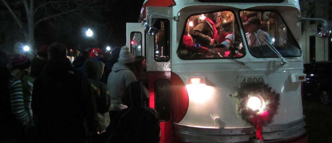 Kenosha Electric Streetcar at the holidays