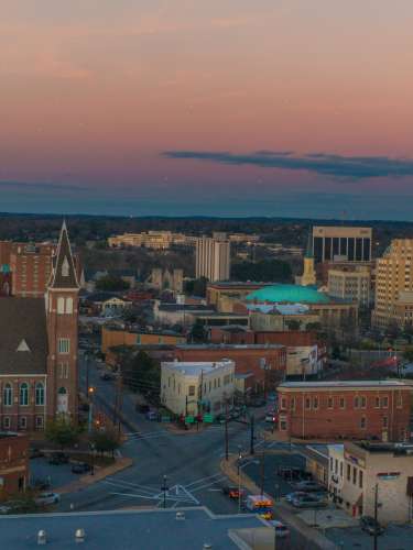 Macon Skyline at Dusk