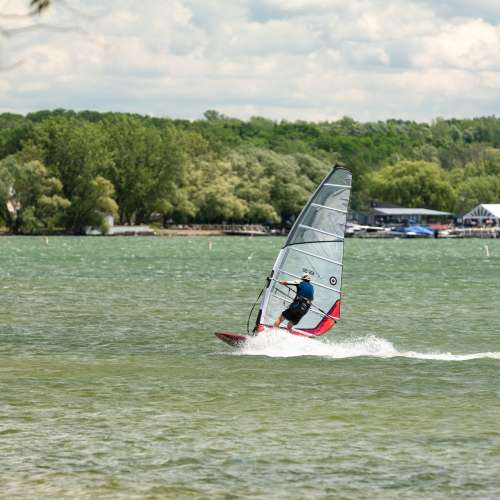 Parasailing on Canandaigua Lake during summer. Courtesy of VisitFingerLakes.com