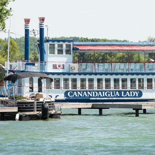 Canandaigua Lady docked on Canandaigua Lake