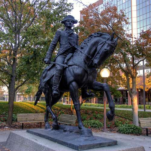 Anthony Wayne Statue in Freiman Square