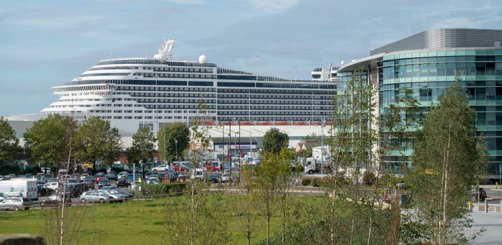 Cruise ship docked Southampton