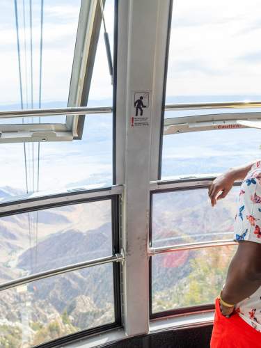Man Enjoys Views From Palm Springs Aerial Tramway