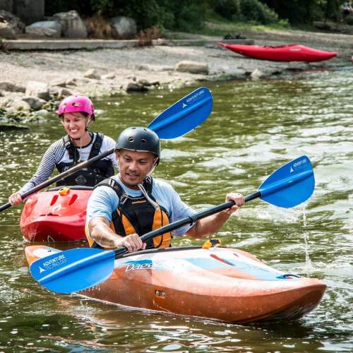 Kayaking the Marge Cline Whitewater Course in Yorkville, Illinois - #EnjoyAurora Blog