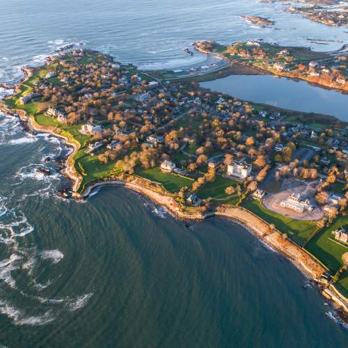 Aerial View of Cliff Walk