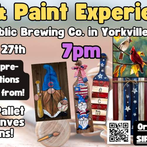 Pre-Drawn Sip & Paint