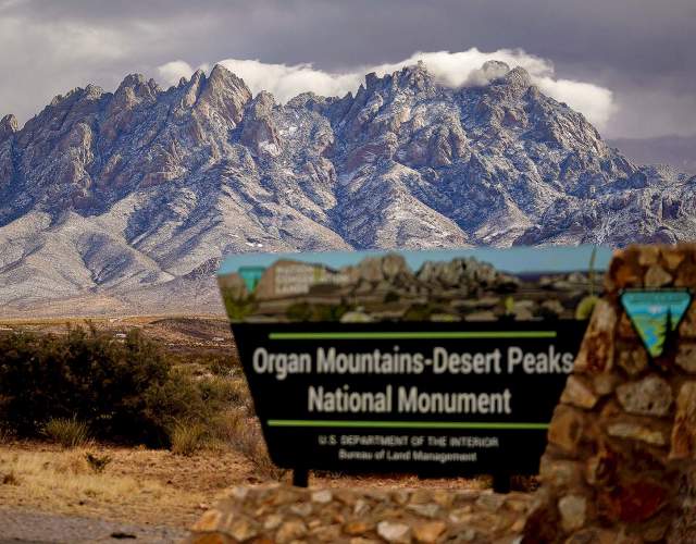 Organ Mountains Snow Sign National Monument